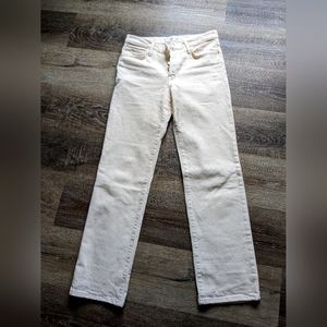 MANGO Cream straight leg jeans/ size 6